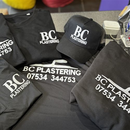 BC Plastering branded workwear