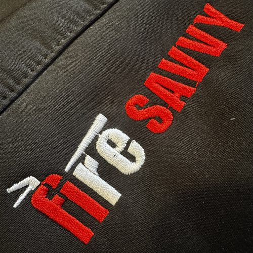 Fire Savvy embroidered logo